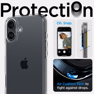 Spigen Ultra Hybrid viedtālruņa apvalks iPhone 16 Plus - caurspīdīgs