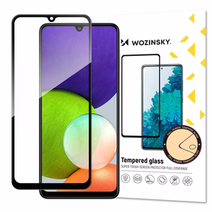 Wozinsky Tempered Glass Full Glue Super Tough защитная плёнка Full Coverage с рамкой Case Friendly для Samsung Galaxy A22 4G чёрный