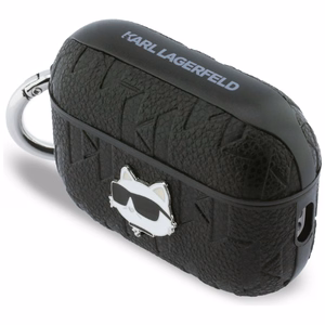 Karl Lagerfeld Monogram Choupette Head Maciņš for AirPods Pro 3 - melns