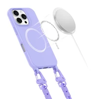 Tech-Protect MagNecklace MagSafe viedtālruņa apvalks ar kaklajuostu iPhone 16 Pro - violets (m)