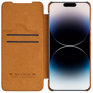 Чехол Nillkin Qin Pro Leather Apple iPhone 14 Pro Max коричневый