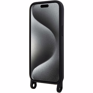 Karl Lagerfeld KLHCP15SSCBSKNK iPhone 15 6.1" cietais apvalks melns/melns Crossbody Silikona Ikonik