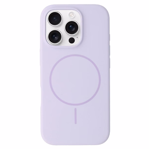 Magsafe plāns silikona apvalks Iphone 15 Pro Max violets