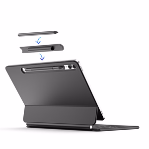 Dux Ducis tastatūras (MK sērijas) viedtālruņa apvalks ar Bluetooth tastatūru Samsung Galaxy Tab S9+ / S8+ / S7+ – melns