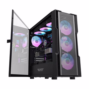 Darkflash DK431 Mesh datora korpuss (melns) + 4 ARGB ventilatori