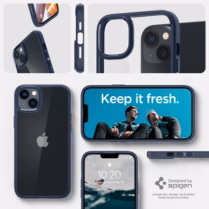 Spigen Ultra Hybrid viedtālruņa apvalks iPhone 14 Plus - zils