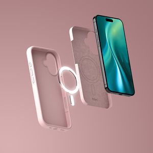 Etteri Silikona Mag maciņš for iPhone 16e / 17e gaiši rozā