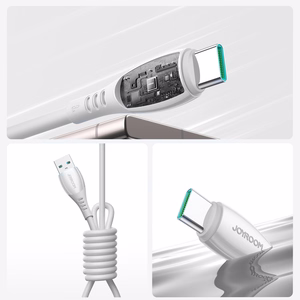 Joyroom S-A59 Vibrant Series 3A USB-A - USB-C kabelis 1.2m - balts