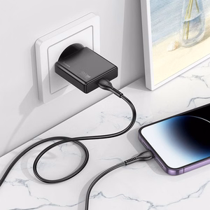 Зарядное устройство для телефона Hoco Slim USB C QC PD 20W + кабель USB C to Lightning N37 чёрное