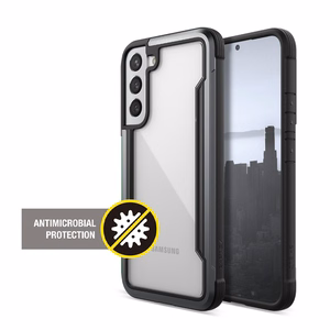 X-Doria Raptic Shield Pro vāciņš ierīcei Samsung Galaxy S22+ 5G, ar pretmikrobu aizsardzību, melns