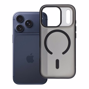 Case for iPhone 17 Pro / 18 Pro (low camera edge) Flexline Mag Cover compatible with MagSafe black