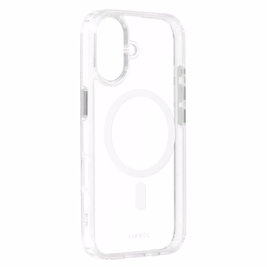 Liavec Spīdīgs Magnētiskais Caurspīdīgs viedtālruņa apvalks Iphone 16 balta