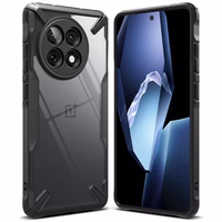 Ringke Fusion X Viedtālruņa apvalks OnePlus 13R - skaidrs melns