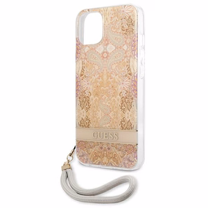 Guess GUHCP13SHFLSD iPhone 13 mini 5.4" золотой/золотой жёсткий чехол Flower Strap