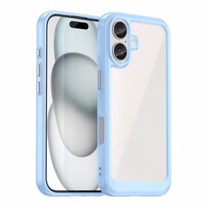 Outer Space viedtālruņa apvalks ar gēla rāmi iPhone 16 Plus - zils