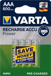 VARTA uzlādējama baterija R3 800 mAh (AAA) gatava lietošanai 4 gab.