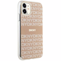 DKNY IML mono un svītras magnētiskais viedtālruņa apvalks iPhone 11 / Xr - rozā