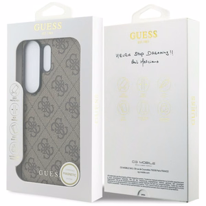 GUESS maciņš for SAMSUNG S26 Ultra GUHMS26LGF4GBR (PU 4G Classic Logo with Charm) brūns