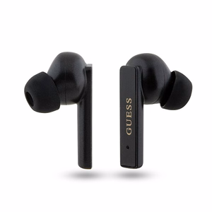 Guess Bluetooth austiņas GUTWSSU20ALEGK TWS + uzlādes stacija melnas ar drukātu logotipu