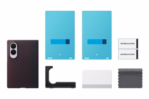 Samsung Galaxy Z Fold8 aramīda šķiedras magnētiskais vāciņš ar 2 pretatspīduma plēvēm, violets