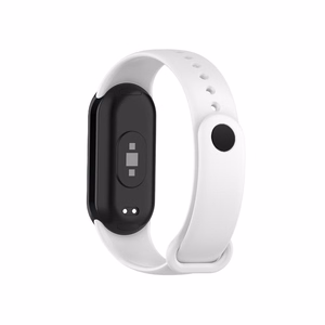 SILIKONA SIKSNIŅA MI BAND 8/M8 (2). BALTA