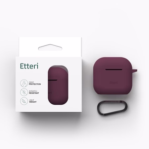 Etteri silicone case for AirPods 4 dark cherry
