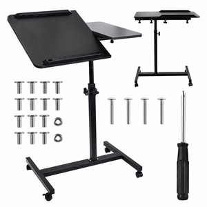 Maclean pārvietojams galdiņš un klēpjdatora statīvs, melnā krāsā, regulējams augstums 59-89cm, līdz 30kg, MC-121 B