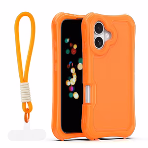 Safepop maciņš ar siksniņu priekš iPhone 16 6,1" oranžs