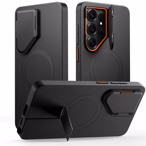 Tech-Protect Kevlar Aura MagSafe Maciņš for Samsung Galaxy S26 Ultra - melns and oranžs