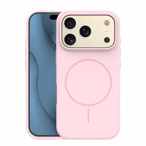 Silicone Thin Mag maciņš iPhone 17 Pro 6,3" gaiši rozā