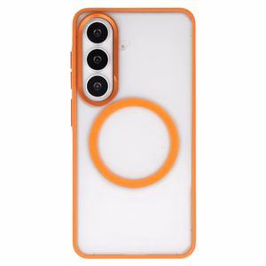 Liavec Soft Maciņš Metal Frame for Samsung Galaxy S26 oranžs