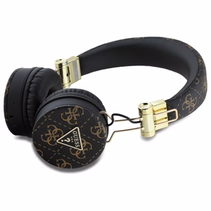 Накладные наушники Guess Bluetooth ENC GUBH70E4PTMK чёрные 4G Triangle Round Shape