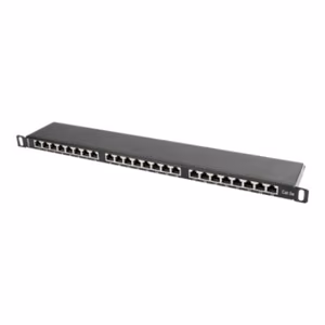 Lanberg Patch panel 24 port 0.5U 19" CAT.5E FTP with cable organizer shielded PPS5-0024-B