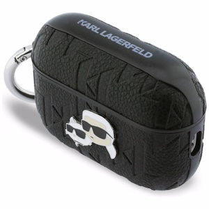Karl Lagerfeld Monogram Karl & Choupette Head Maciņš for AirPods Pro 3 - melns