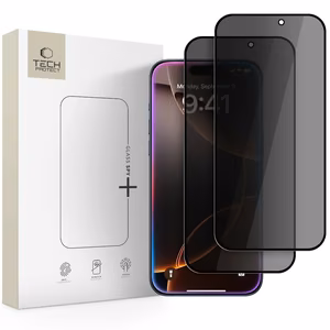 Tech-Protect Glass Spy+ 2-pack privacy glass for iPhone 16 Pro / 17 / 17 Pro