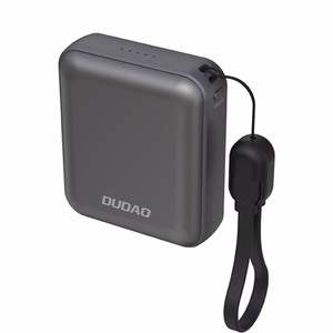 Dudao K22+ ультракомпактный внешний аккумулятор 10000mAh 22.5W USB-C с подвеской/кабелем - Серый