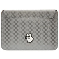 Karl Lagerfeld Saffiano Monogramma Choupette apvalks 14" klēpjdatoram - sudraba