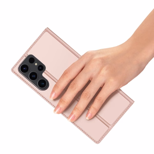 Dux Ducis Skin Pro viedtālruņa apvalks Samsung S24 Ultra ar atloku - rozā