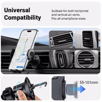 Crong Carclip Air Vent - universāls Car Air Vent turētājs (melns)