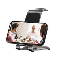 Forcell F-ENERGY Simply Charge 3in1 alumīnijs saderīgs ar Apple Watch un Samsung Watch pelēks