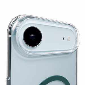 Puro Lite Mag TPU+PC viedtālruņa apvalks saderīgs ar MagSafe iPhone 17 Air - caurspīdīgs ar tirkīza gredzenu