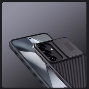 Nillkin CamShield Pro viedtālruņa apvalks Samsung Galaxy S25 ar kameras pārsegu - Melns