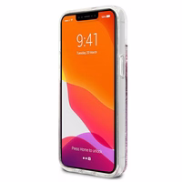 Guess GUHCP13SLGPEPI iPhone 13 mini 5.4" rozā/rozā cietais apvalks Peony Liquid Glitter