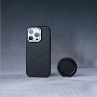 Benks Magnētiskais Armor Pro Kevlara viedtālruņa apvalks iPhone 16 Plus - metāla rāmis 600D - melns (m)