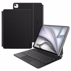 Tech-Protect Smartcase Magnētiskais ar tastatūru iPad Pro 12.9” 2020 / 2021 / 2022 / iPad Air 13” 2024 / 2025 - Melns