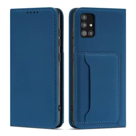 Magnētiskais karšu apvalks Xiaomi Redmi Note 11 Pro maciņš karšu turētājs zils