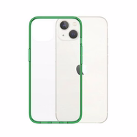 PanzerGlass ClearCase antibakteriālais viedtālruņa apvalks ar Military Grade sertifikātu iPhone 13 / 14 / 15 - caurspīdīgs zaļš