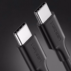 Ugreen US286 USB-C - USB-C 3A 480Mb/s kabelis 3m melns