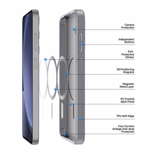 DUX DUCIS case YIND compatible with MagSafe for SAMSUNG S25 grey