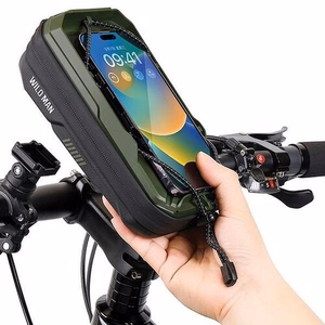 WILDMAN ceļojumu soma velosipēda stūrei ar rāvējslēdzēju, 0,6L (4 "- 7"), GX330, zaļa